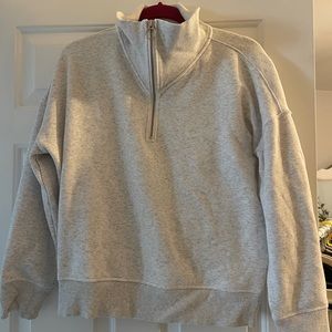 Gray Athleta quarter zip sweatshirt